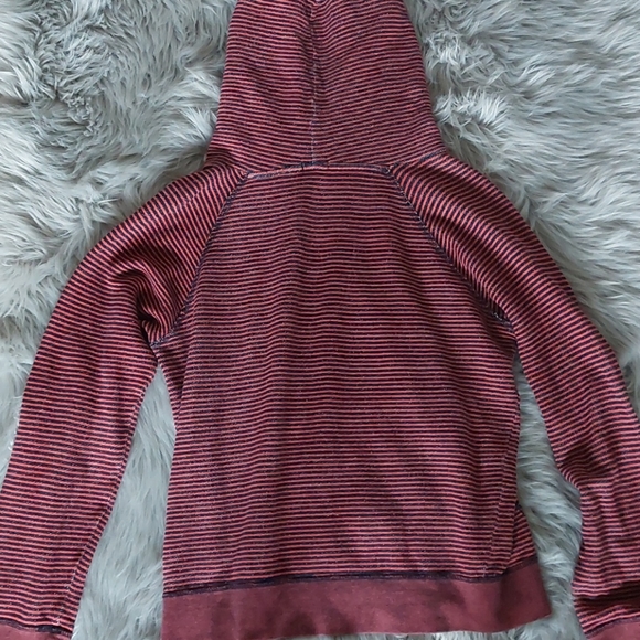 J. Crew Red and Black Striped Hoodie - Picture 6 of 9